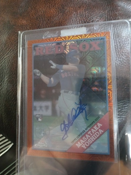Masataka Yoshida AUTO Topps Series 2 Chrome Orange RC 13/25