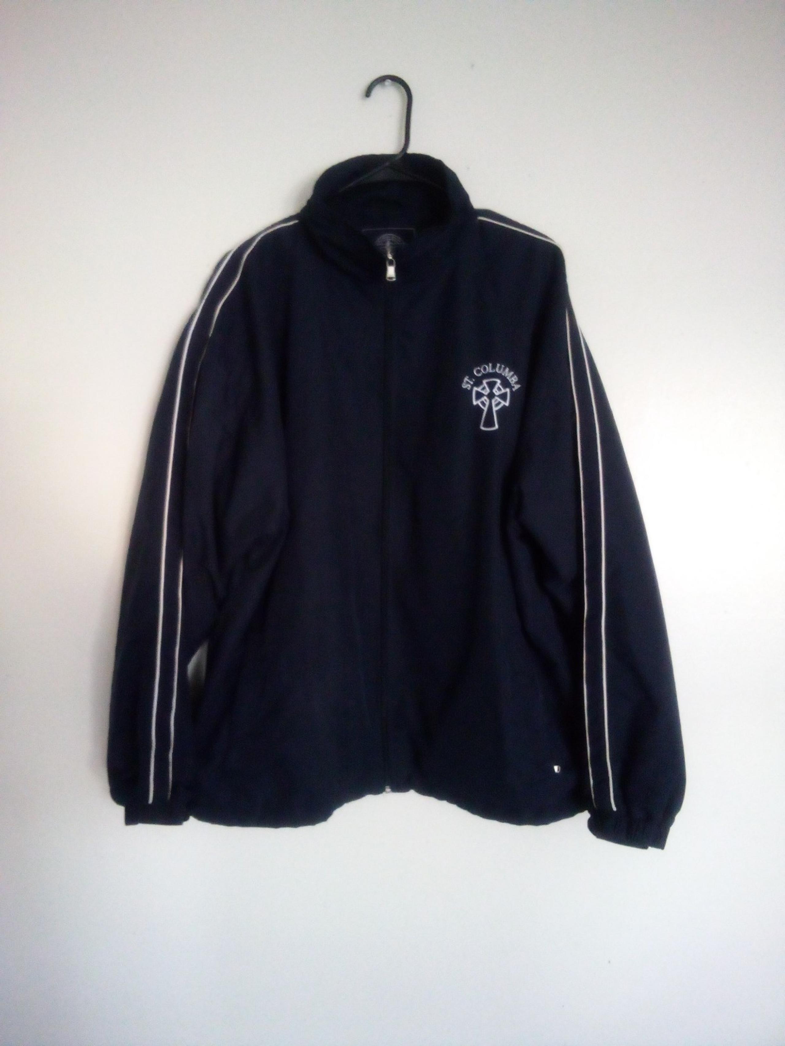 Vintage Mens Charles River Apparel Navy Blue Wind Breaker Jacket Size L