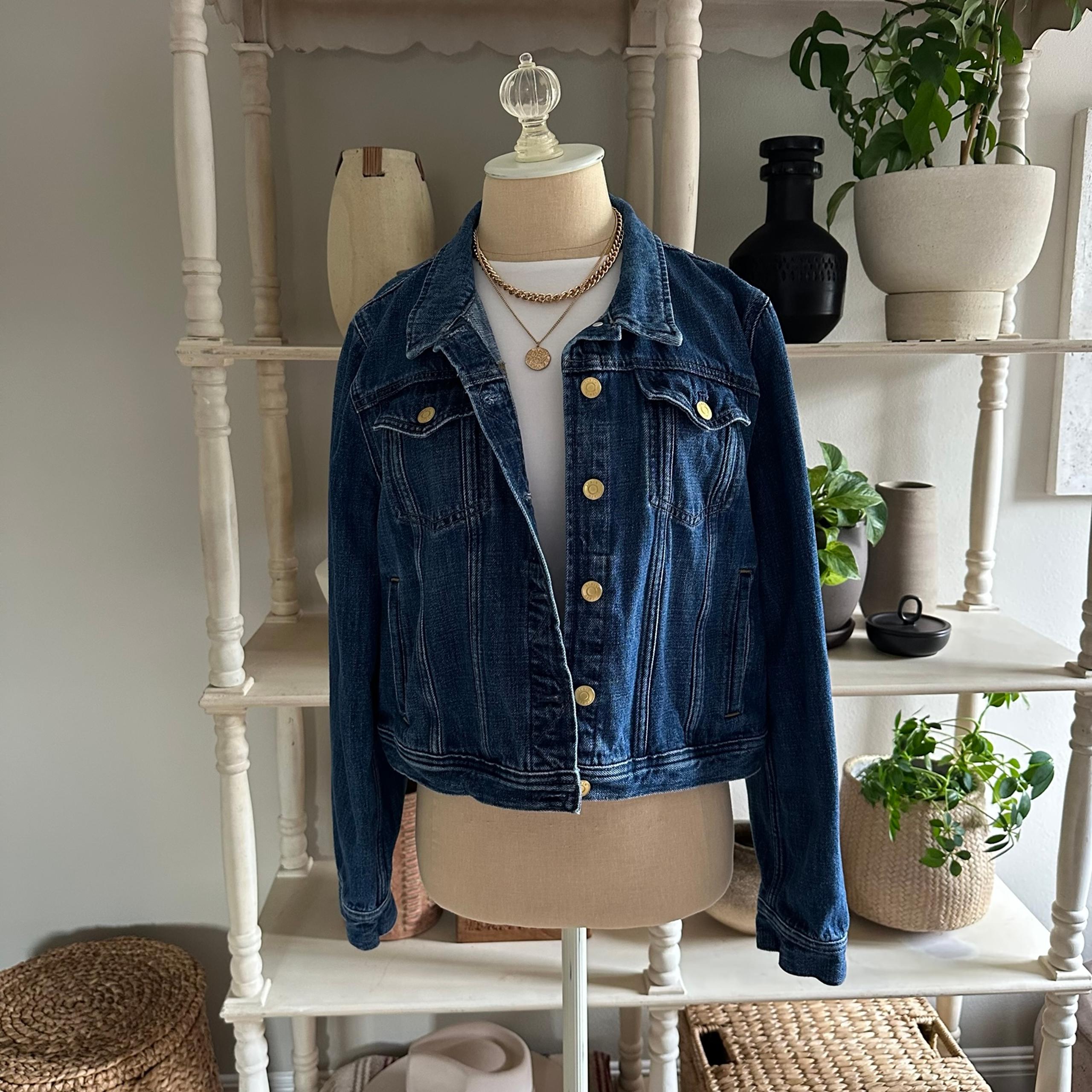 J.Crew New Classic Denim Jacket in Alicia Wash (L)
