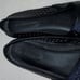 BCBGeneration Black Leather Sz. 9.5 Hand Tooled Slipon Loafers