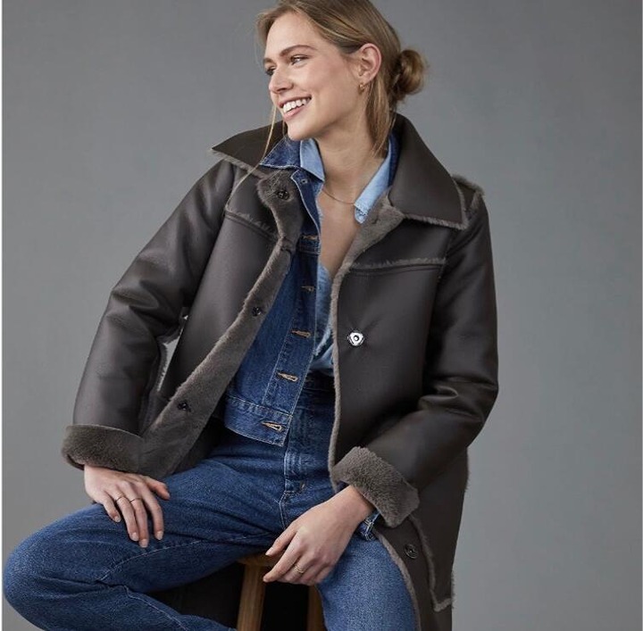 Anthropologie Kerry Reversible Faux Fur Jacket