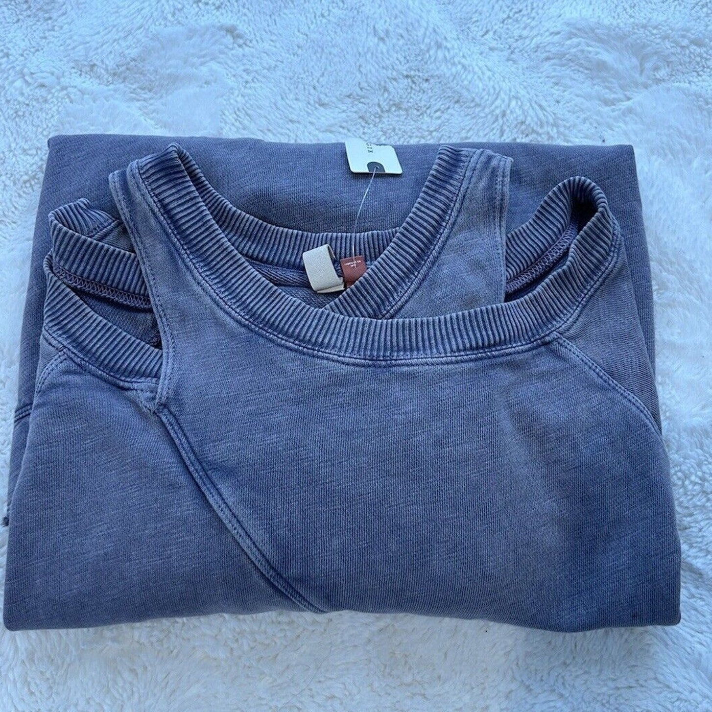 Anthropologie Pilcro Crossover Sweatshirt Sz XS Oversize Open Seam Vintage Look
