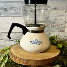 HTF Vintage Corning Ware Blue Cornflower Drip Coffeemaker P-114-U W/ 6 Cup Pot