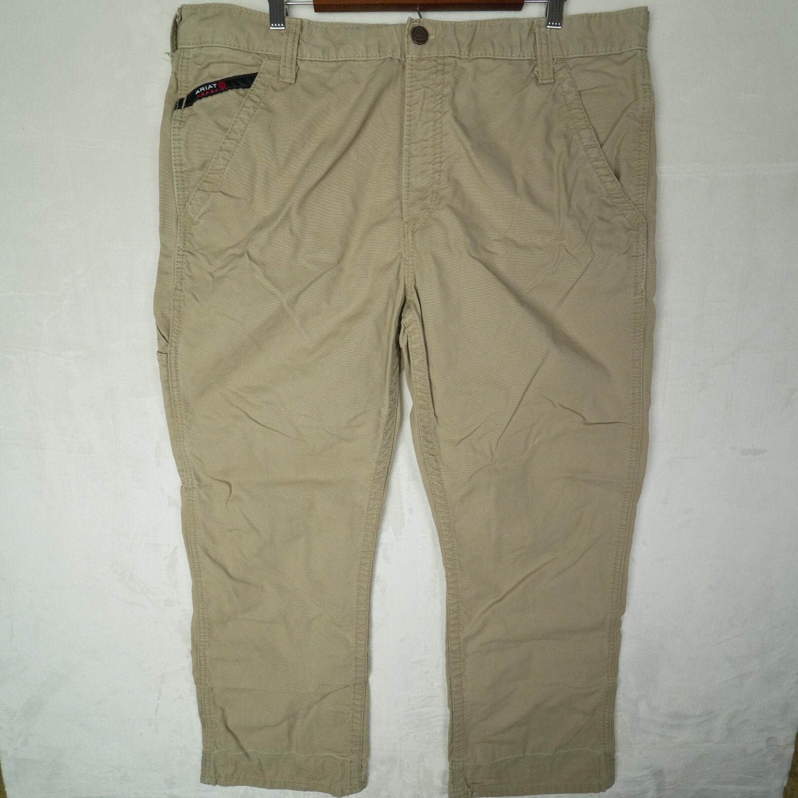Ariat FR M4 Relaxed Boot Cut Pants Workwear Flame Resistant Beige Men's 38x30