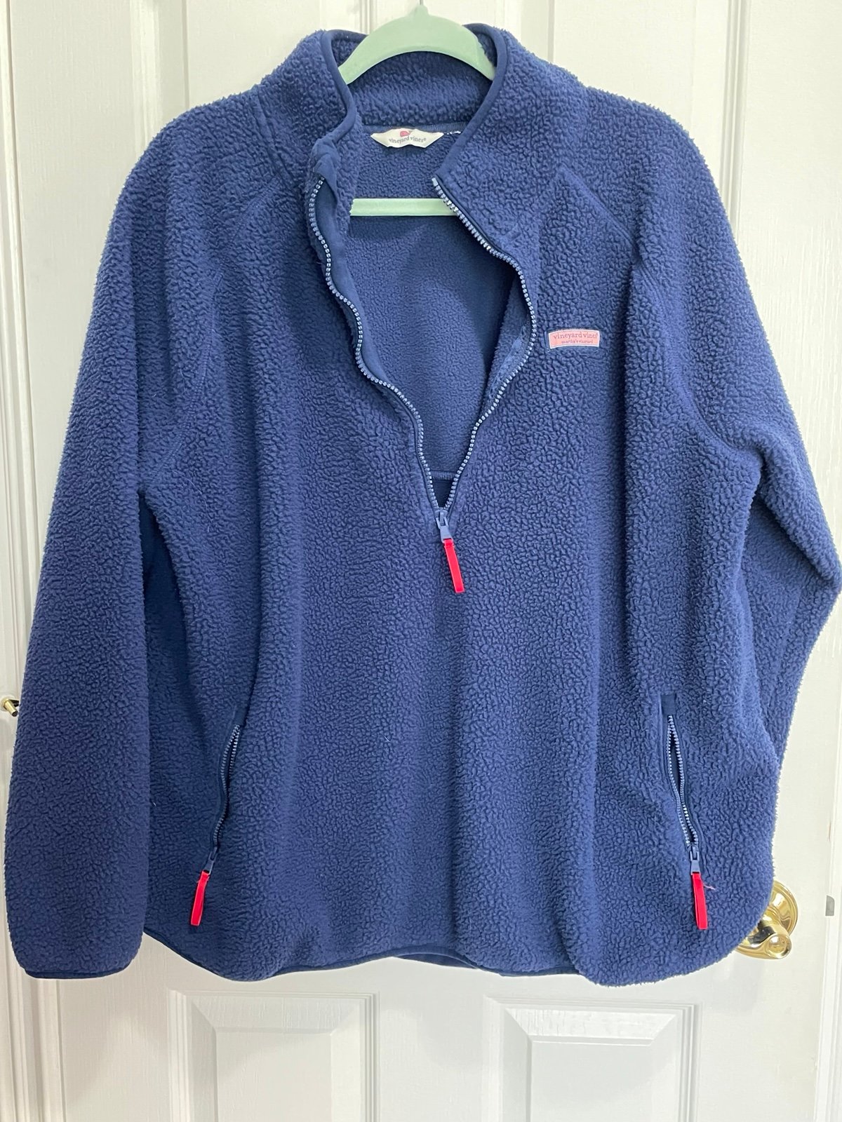 Women's Vinyard Vines Sherpa 1/4 zip Pullover XXL