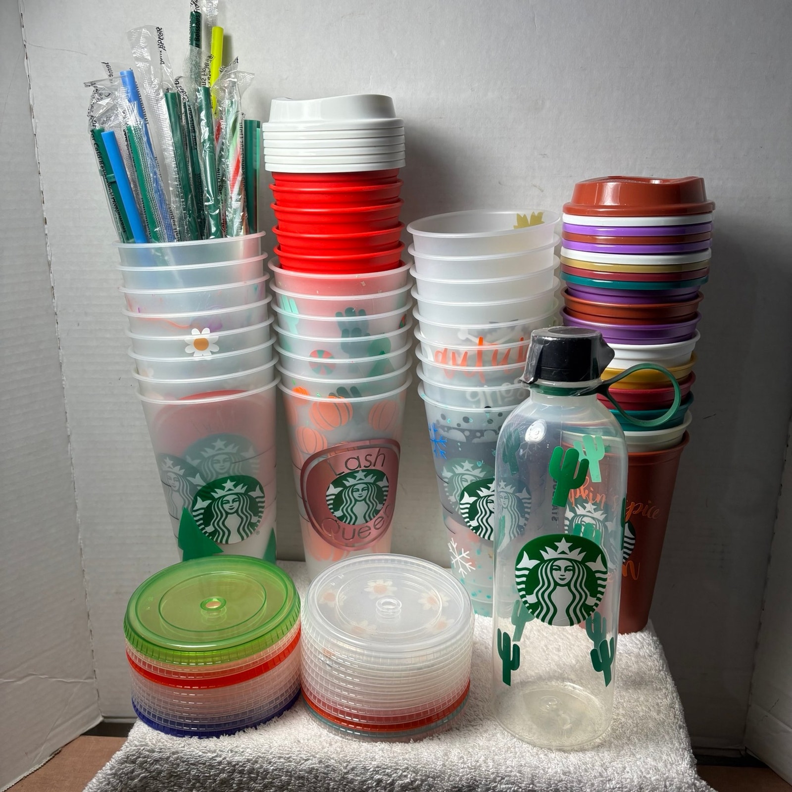 HUGE Lot of 40 New Starbucks Hot & Cold Cups - Most Customized