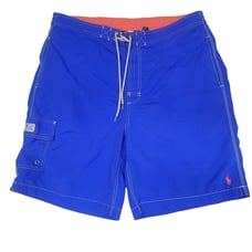 Polo Ralph Lauren Swim Trunks Suit Wear Blue Orange Pony - Men's XL Pre-owned