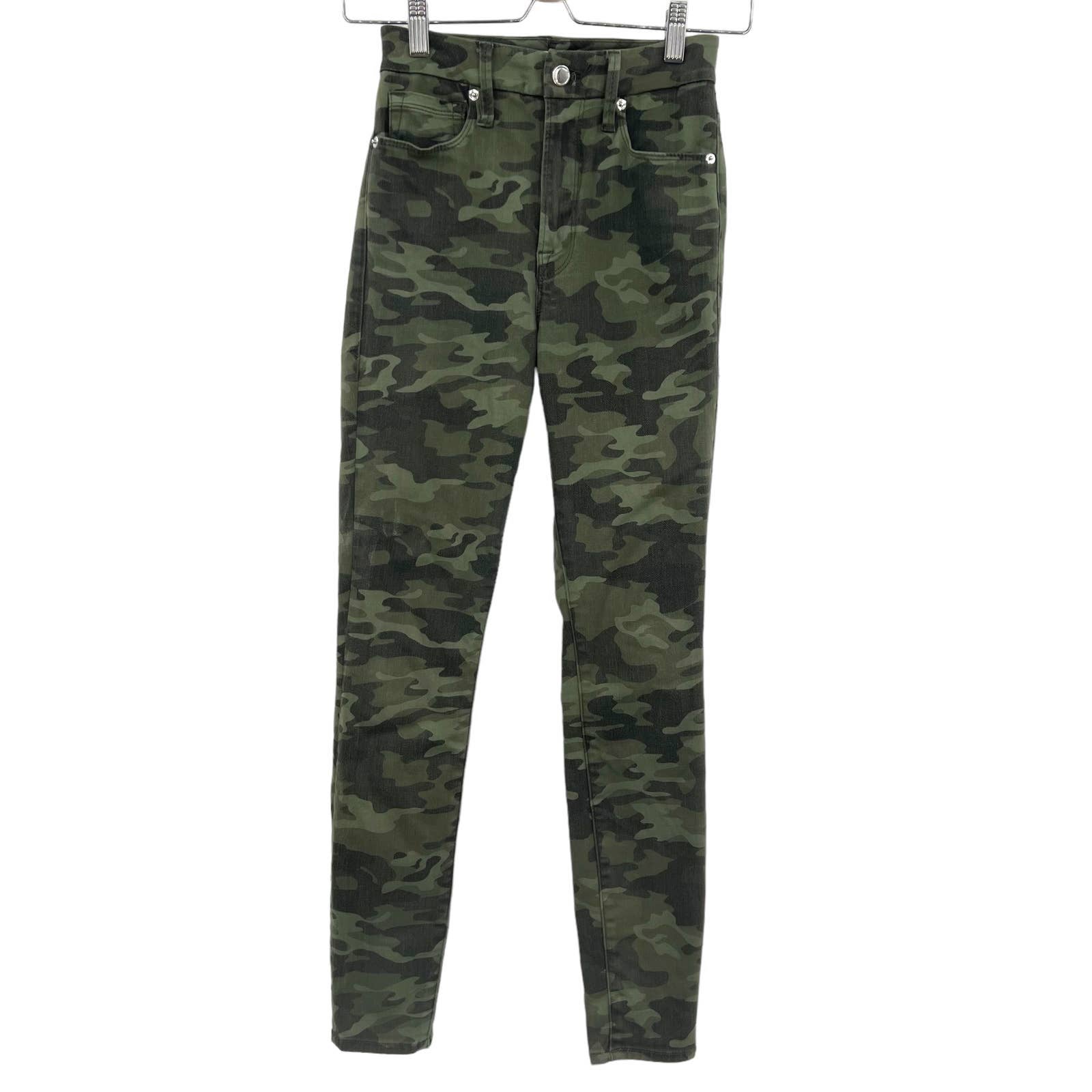 Good American Good Waist Skinny Jeans in Camo Print Size 00 / 24