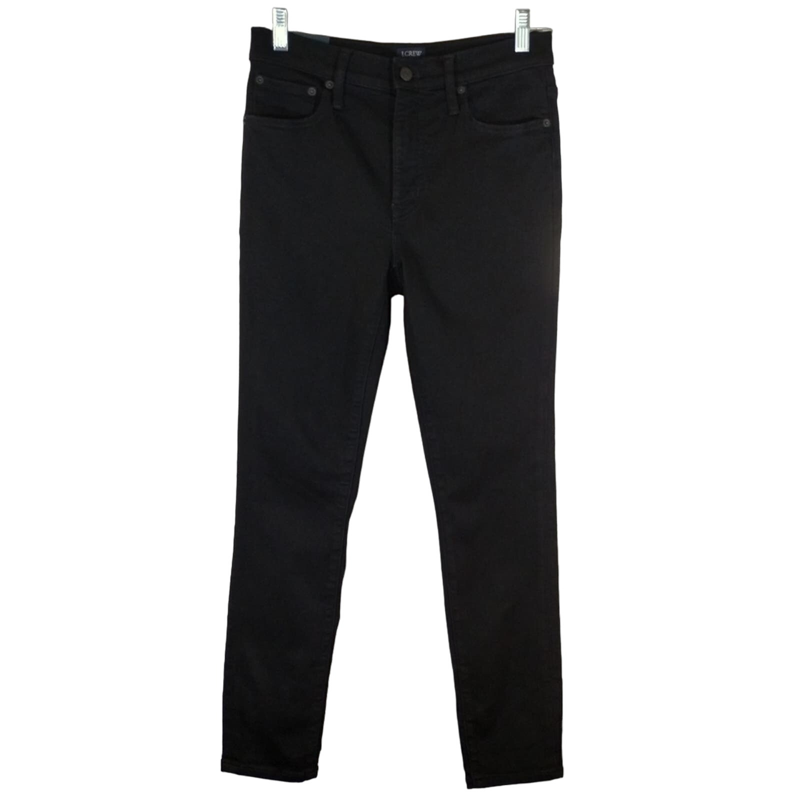 MO J.Crew Women Jeans 9 Mid Rise Signature Stretch Black Skinny Denim NWT 27