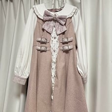 Ank Rouge Houndstooth Jeweled Ribbon Dress