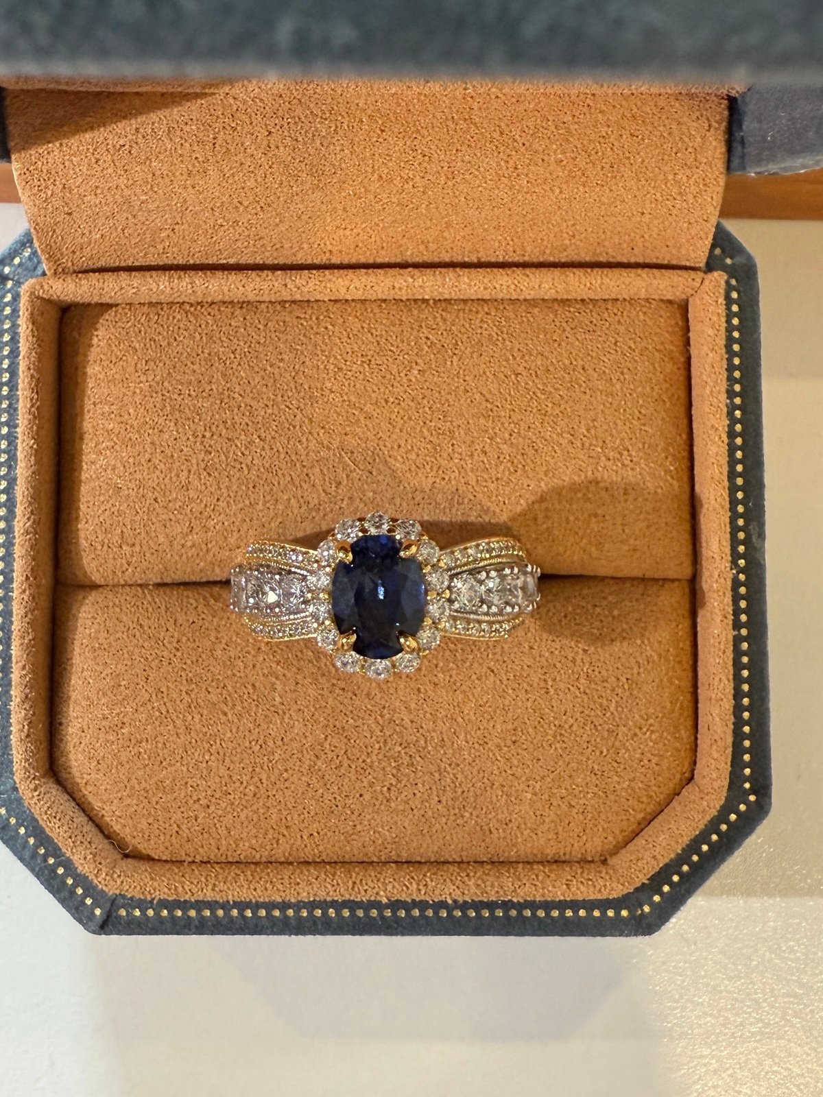 925 Sterling Silver 1.5 Carat Sapphire Lab Grown Gemstone Ring size 6,7,8,9