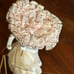 Vintage Arnart Creation Woman Parasol Spaghetti Lace White Poodle Figure Kitschy