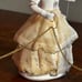 Vintage Arnart Creation Woman Parasol Spaghetti Lace White Poodle Figure Kitschy