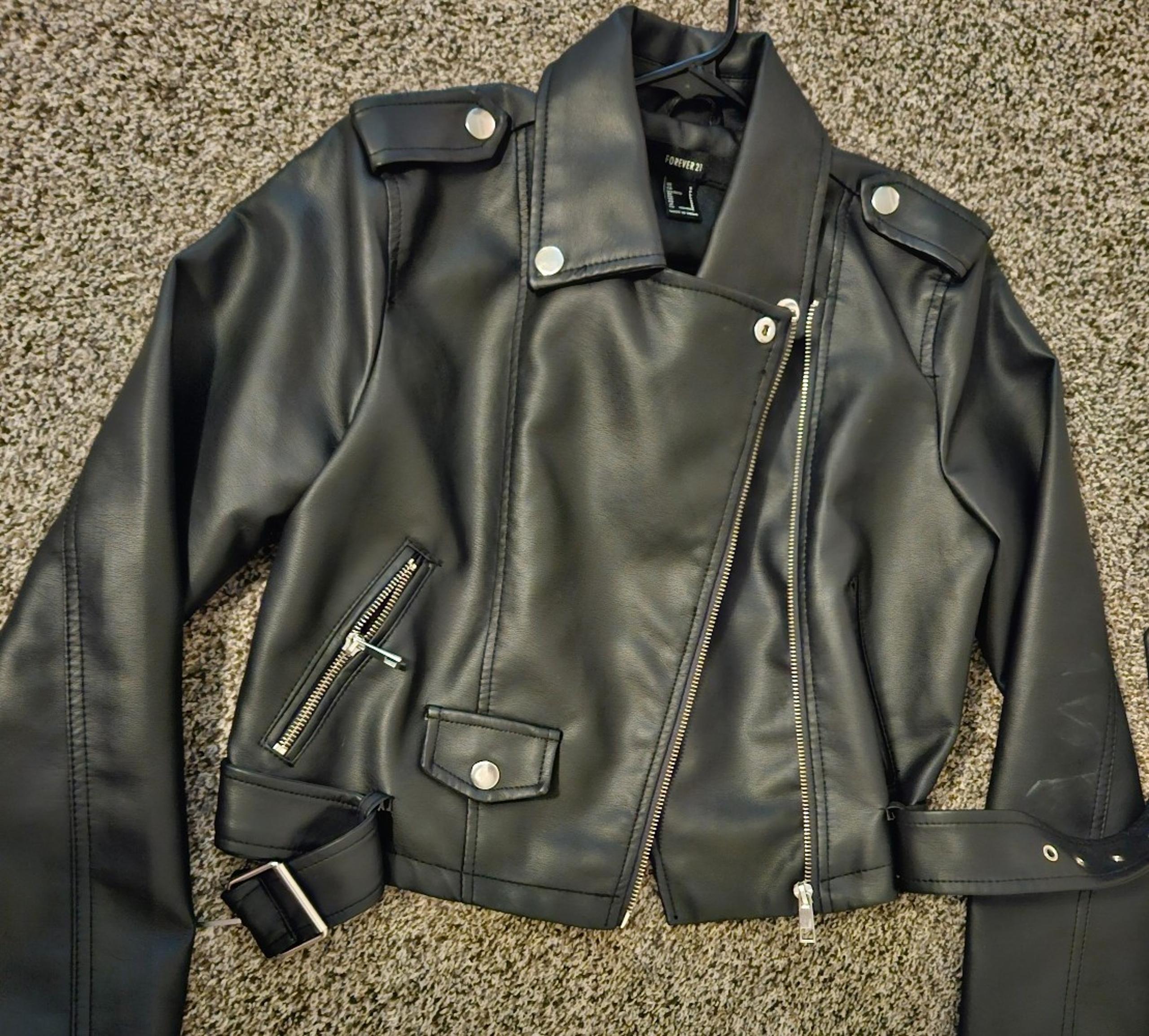 Faux leather jacket