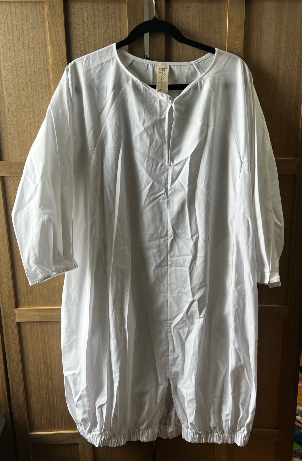 Zero + Maria Cornejo white Cotton Long Sleeve Luca Dress