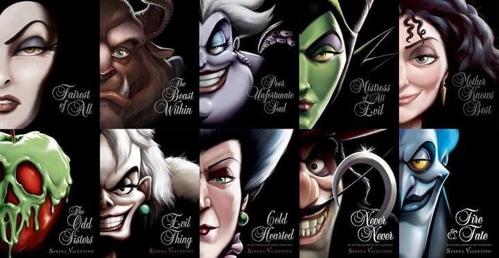 DISNEY VILLAINS 10 (TEN) HARDCOVER BOOK SET by Serena Valentino BRAND NEW