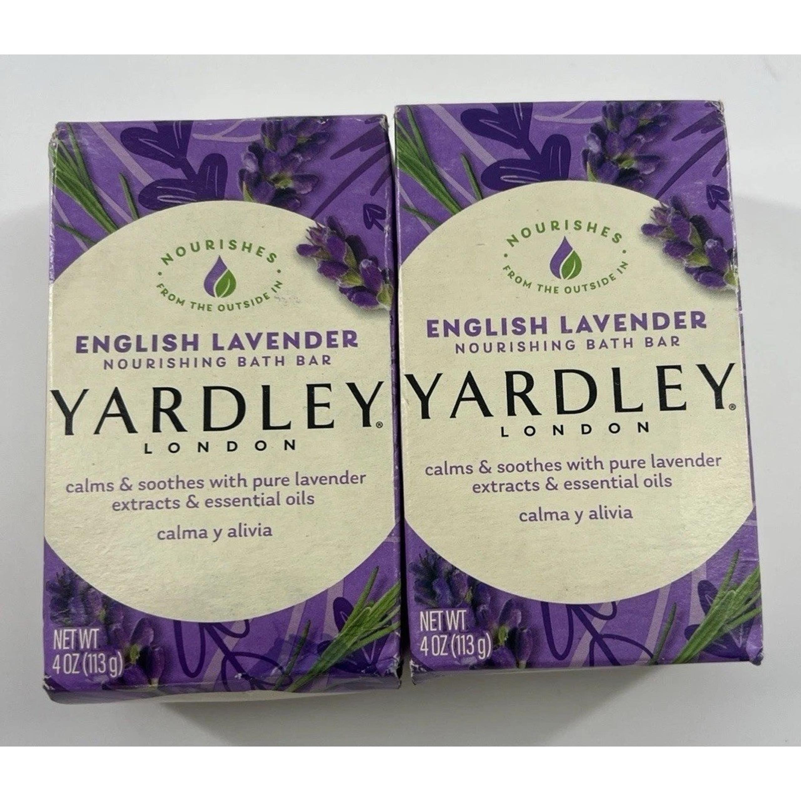Yardley London English Lavender Moisturizing Bath Soap 4oz Each Pack of 2 New
