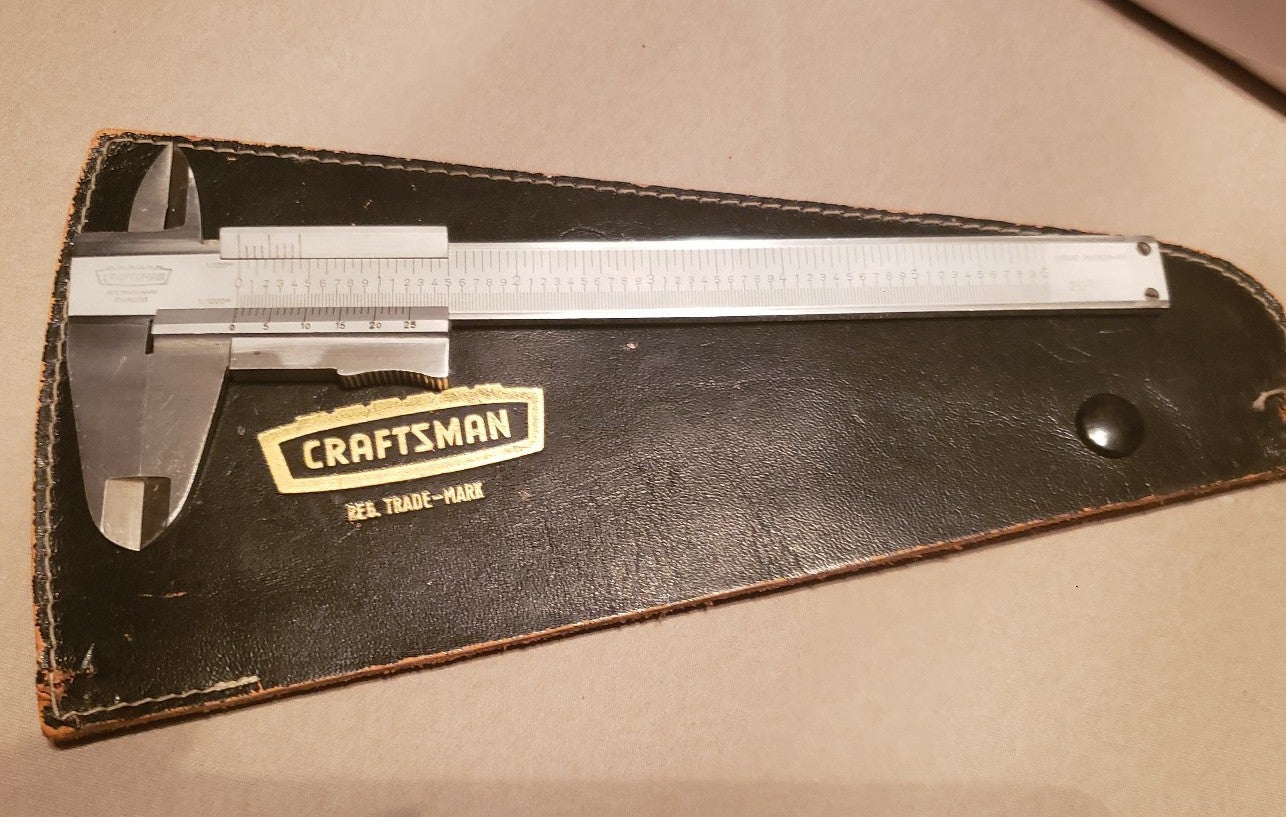 Rare Craftsman Calipers 7 Germany Made Of Stainless Steel + Leather Case