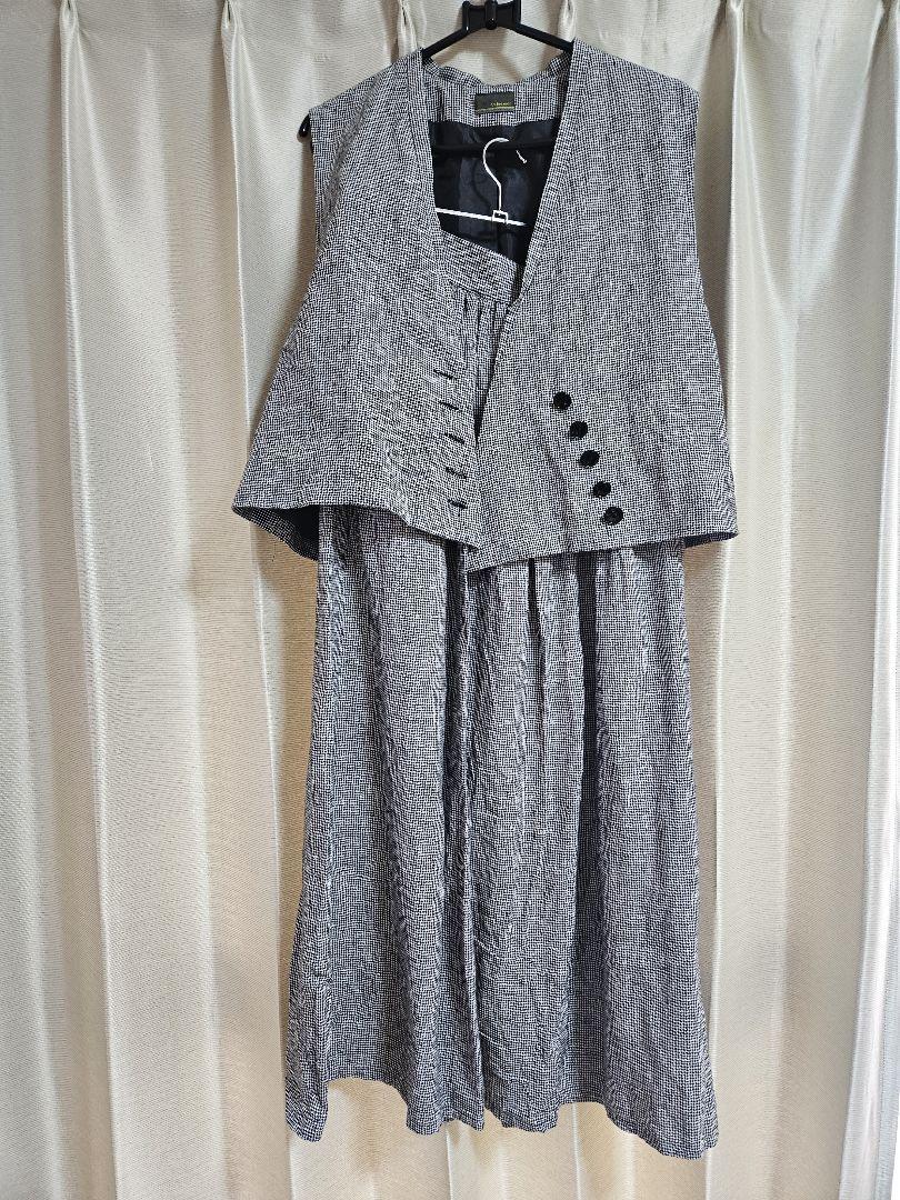 De bon coer Check Pattern Sleeveless Set-Up