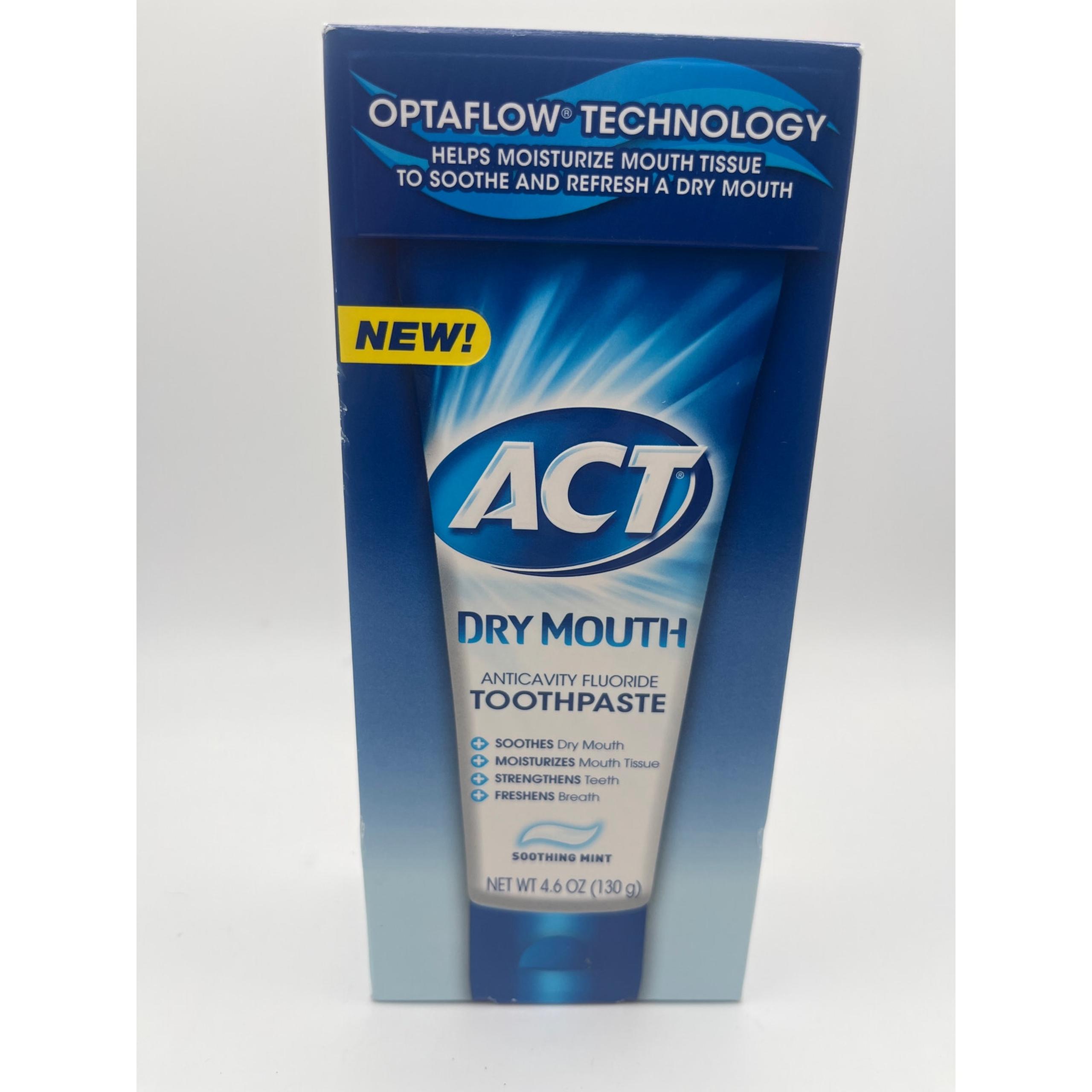 ACT Dry Mouth Toothpaste EXTREMELY HARD TO FIND Soothing Mint SELED 4.6oz Exp.