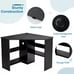 Triangle Writing Workstation Corner Computer Desk w/ Storage Shelf Black