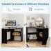 Triangle Writing Workstation Corner Computer Desk w/ Storage Shelf Black