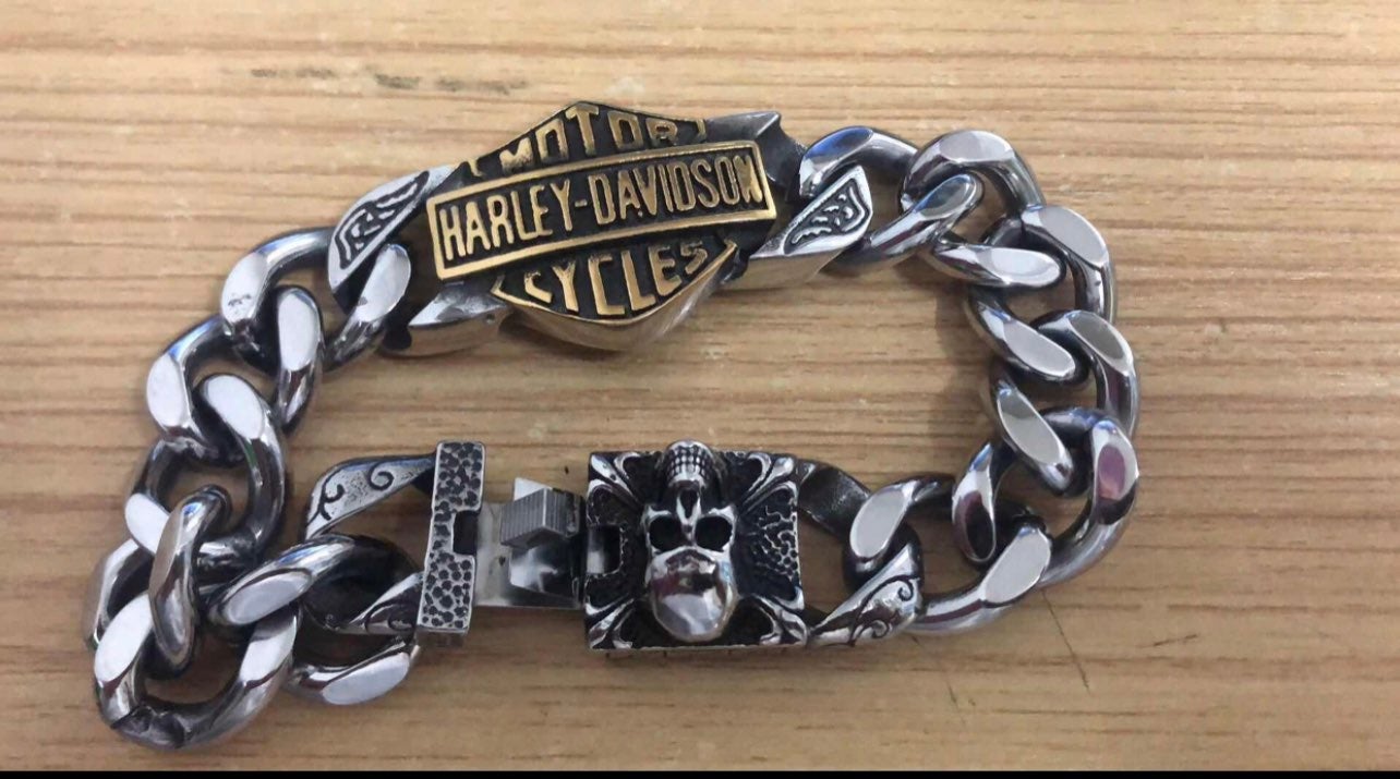 Harley-Davidson Silver Bracelets for Men | Mercari