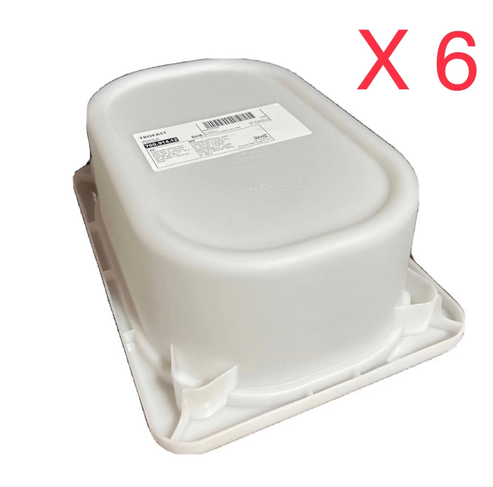 6 pack small trofast bins 7-1/34x11-3/4x4” (20x30x10cm)