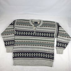 Vintage Peconic Bay Traders Men’sxLarge Thick Knit Cotton Grandpa Sweater USA