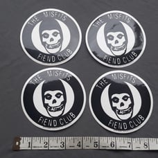 (4) Vintage THE MISFITS FIEND CLUB Sticker Lot. Rock Band Punk Skater Brand 1999
