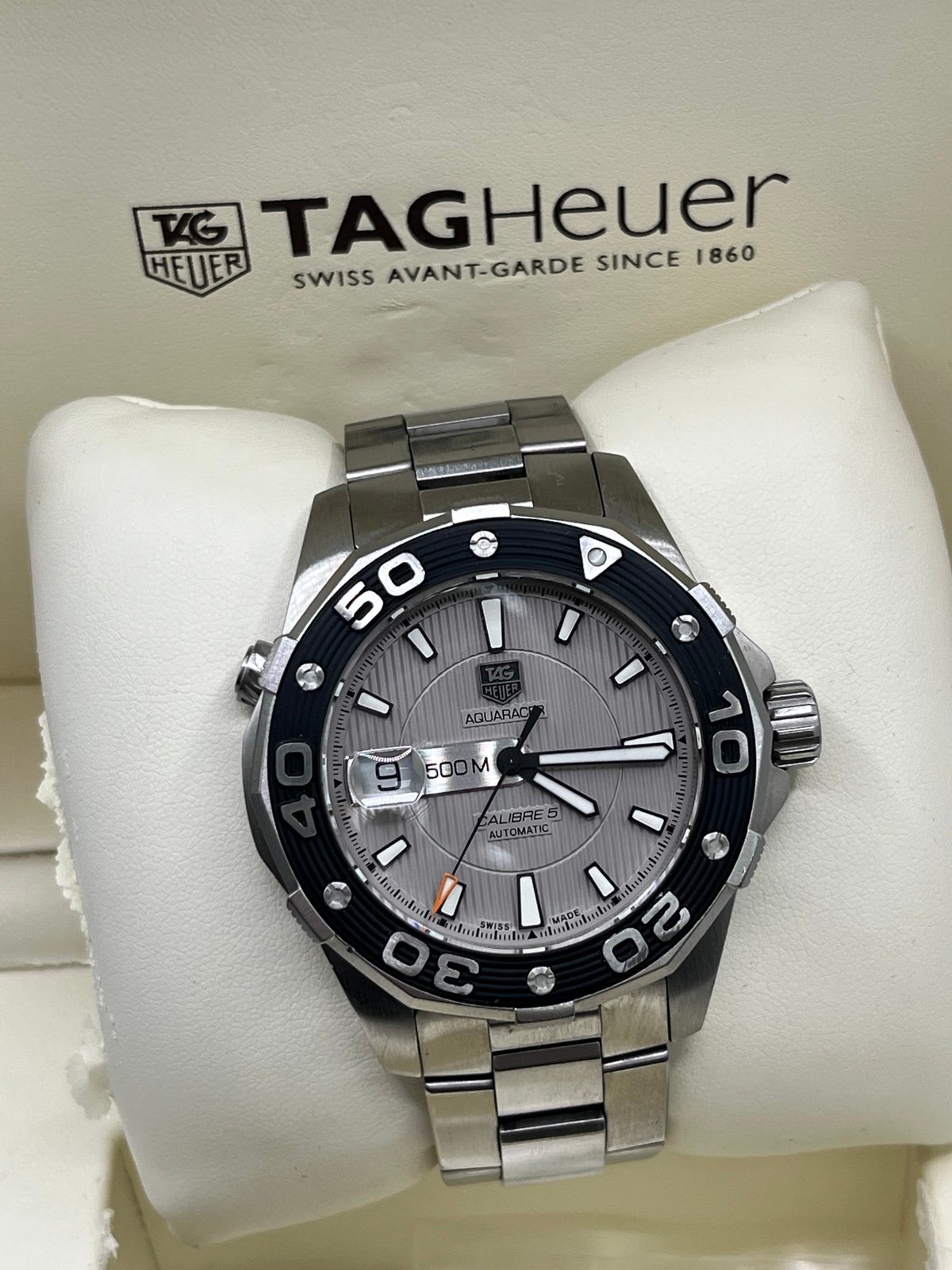 TAG Heuer 43mm Aquaracer WAJ2111 Calibre 5 Automatic Stainless Steel Men’s Watch