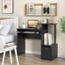Home Office Computer Desk Space-saving Study Writing Desk with Keyboard Tray