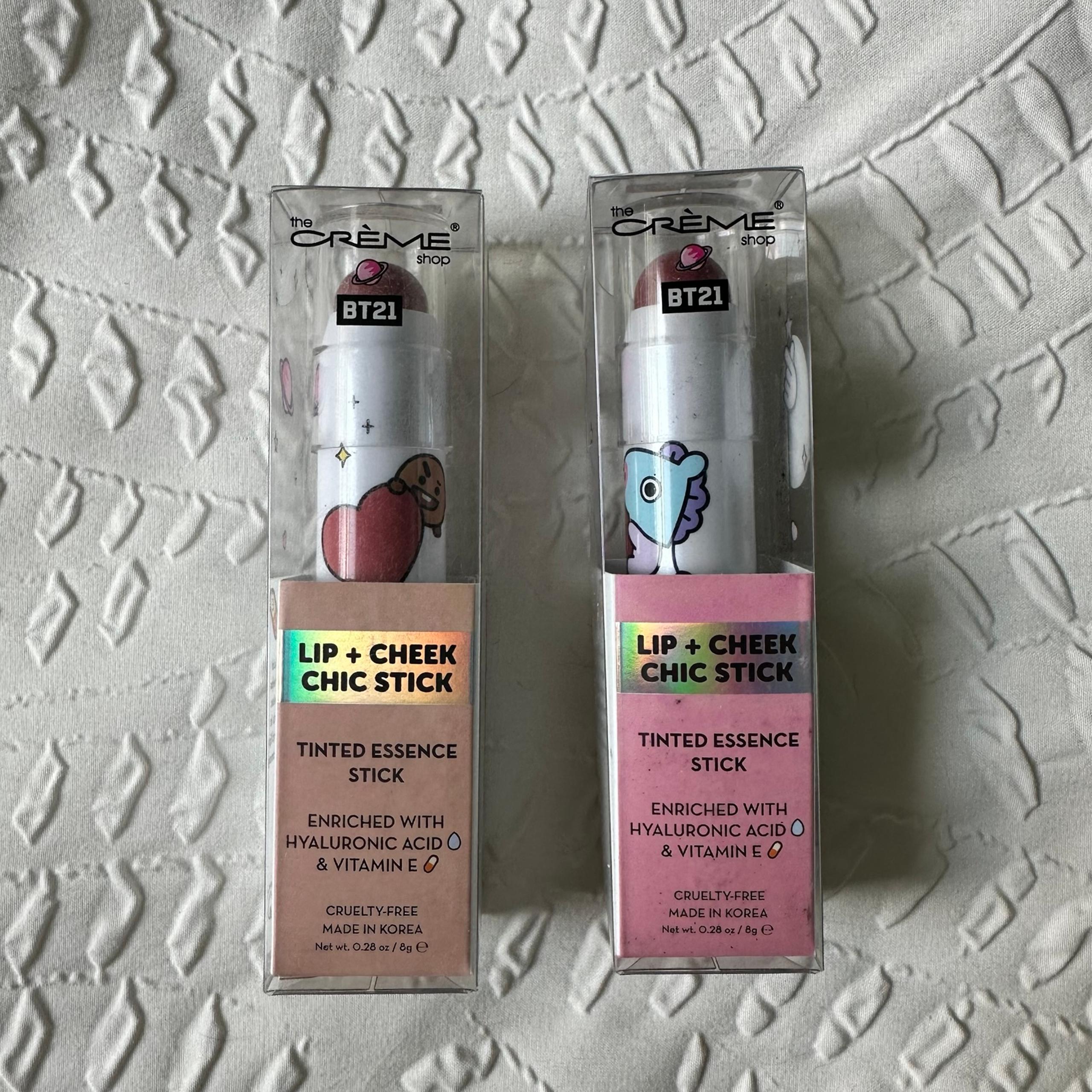 NEW! The Crème Shop BT21 Lip + Cheek Chic Stick Bundle