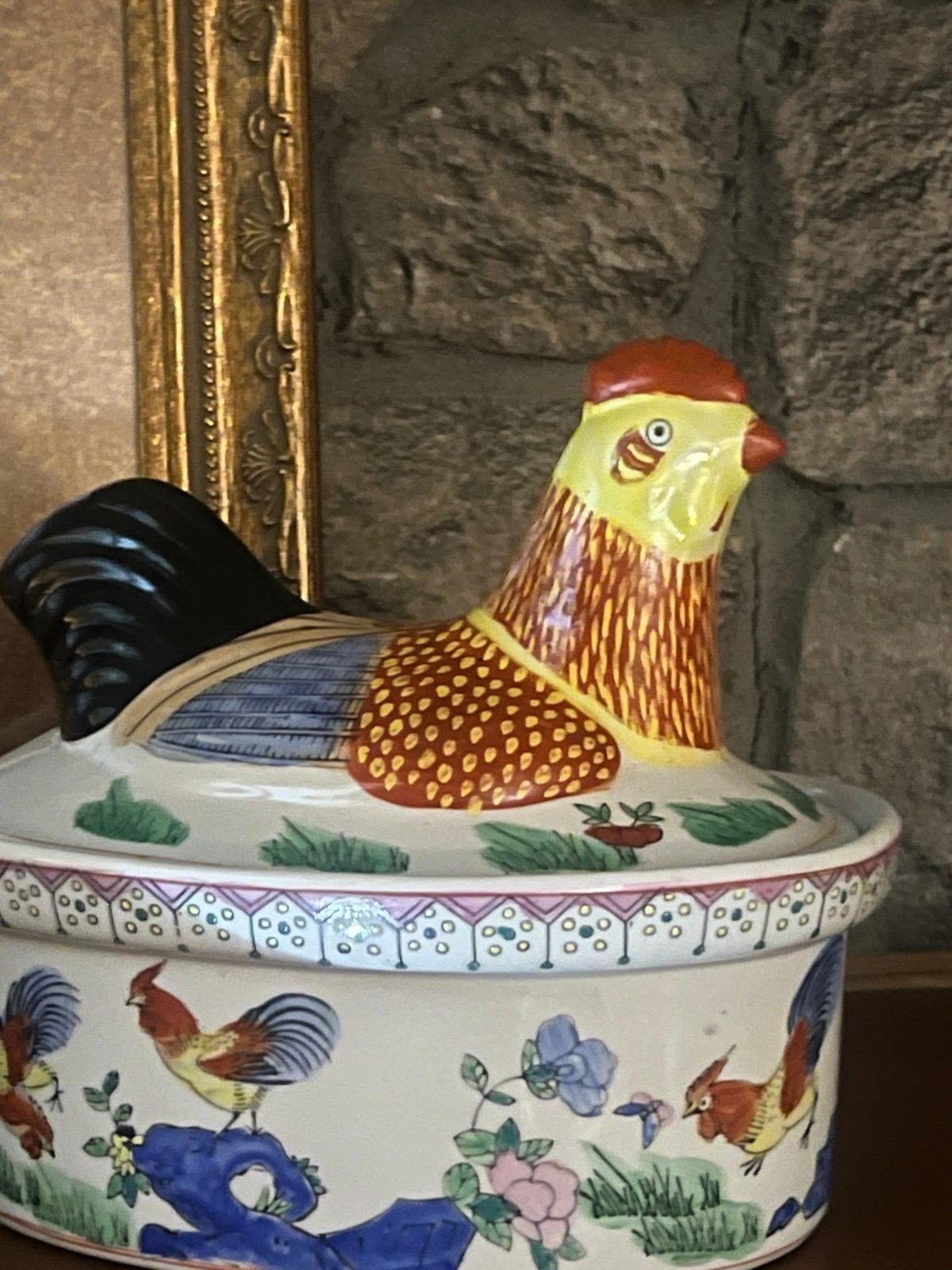 Vintage Williams Sonoma Grand Cuisine Chicken Covered Casserole Dish w/Lid