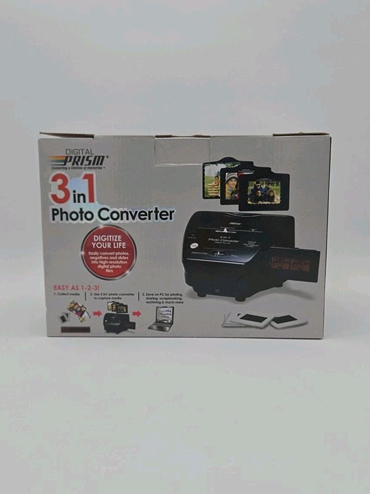 Digital Prism 3 in 1 Photo Converter Converts Photos Negatives Slides New Digita