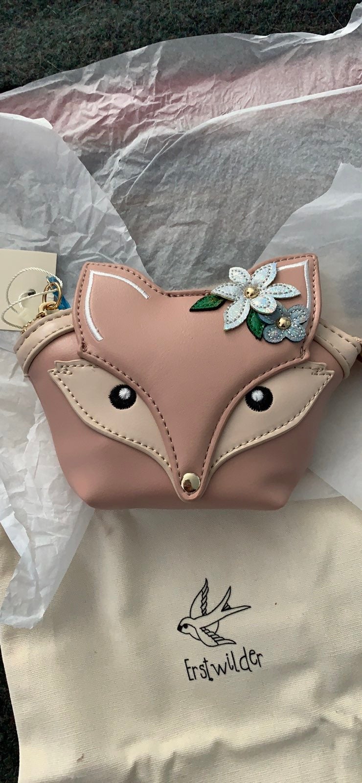 NWT Erstwilder FLORA FOX sales FACE COIN PURSE