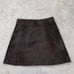 Frame Women's Brown Lamb Suede Button Front Skort size 27 A-Line Mini Skirt