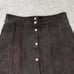 Frame Women's Brown Lamb Suede Button Front Skort size 27 A-Line Mini Skirt