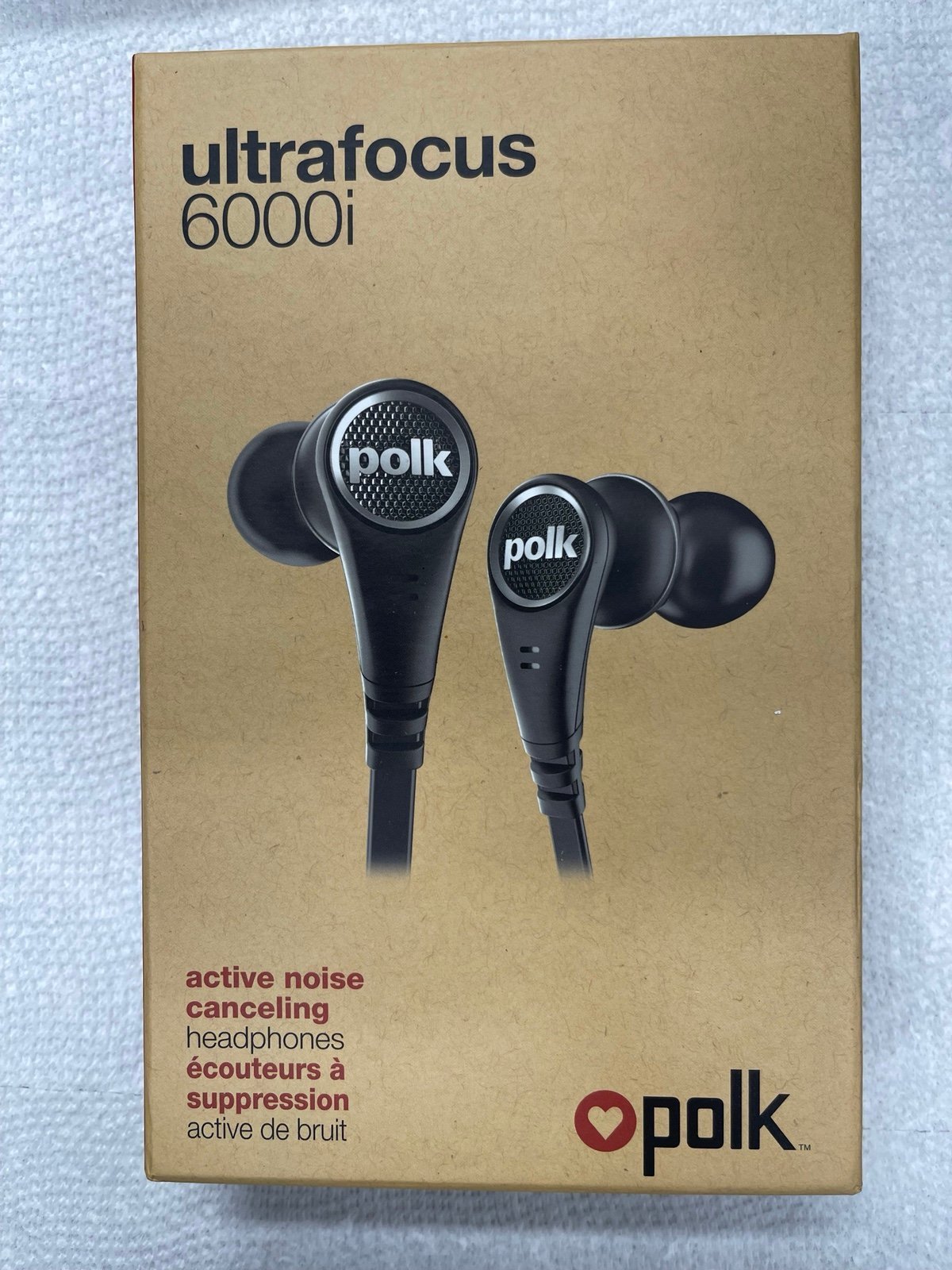 Polk Audio UltraFocus 6000i In-ear noise-canceling headphones with in-line mic