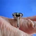 4.86ct 100% REAL NATURAL BLACK DIAMOND RING, CERTIFICATE,FR EE DIA TESTER Size 8
