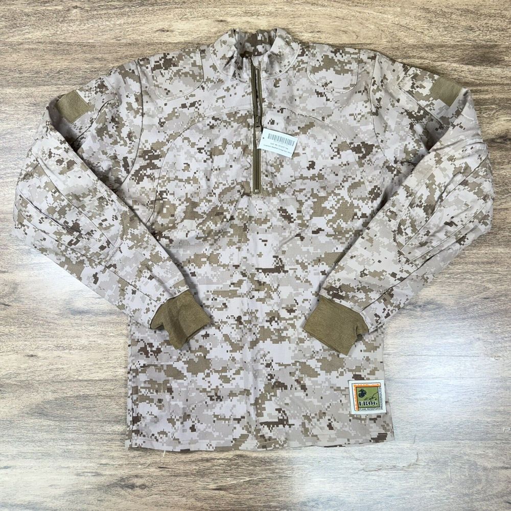 NEW USMC Digital Desert Inclement Weather Combat Shirt IWCS FROG Medium Long