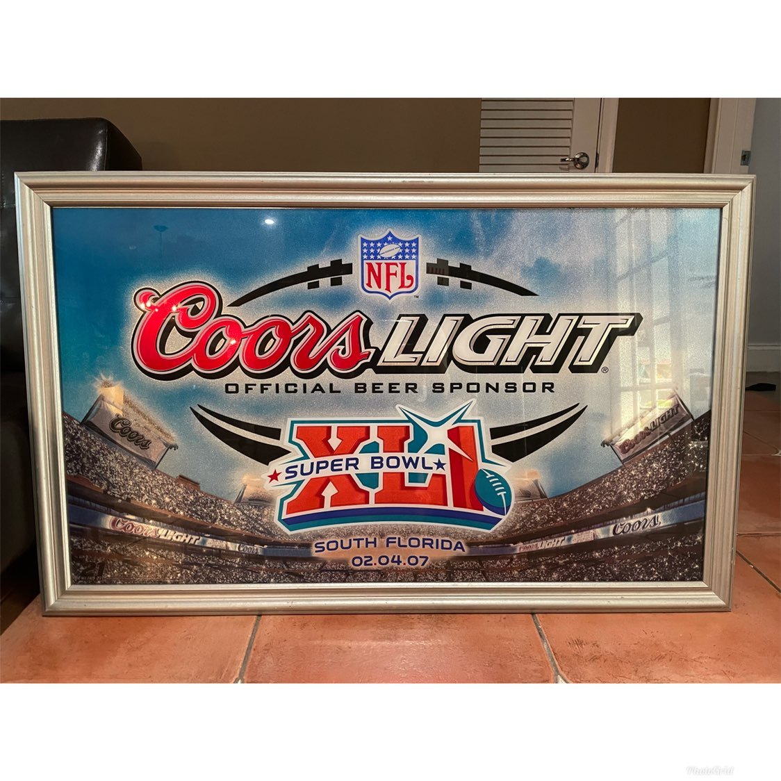 Coors Light Super Bowl XLI Mirror Poster