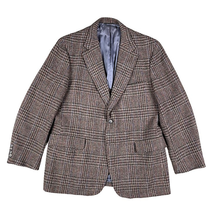 Vintage Corbin Brown Houndstooth Sports Coat Size 42L