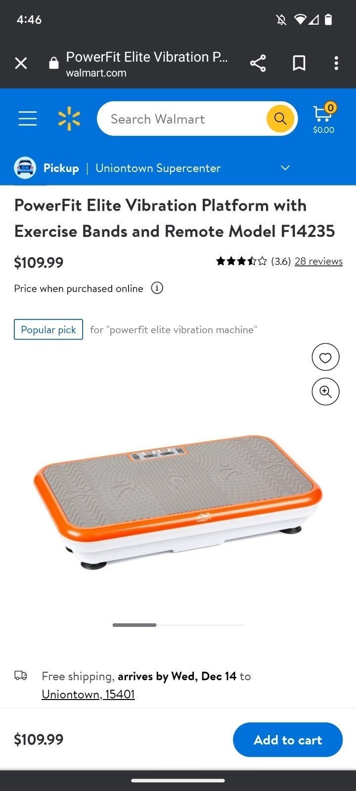 Powerfit Vibration Platform Only