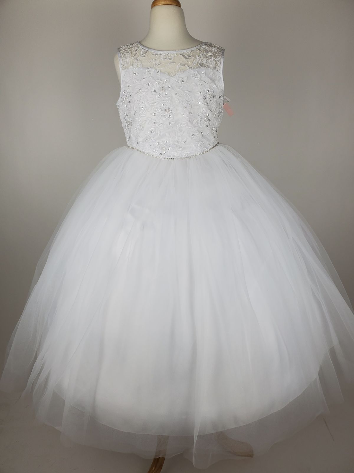 Girls Communion Dress sz 12 Vestido de C