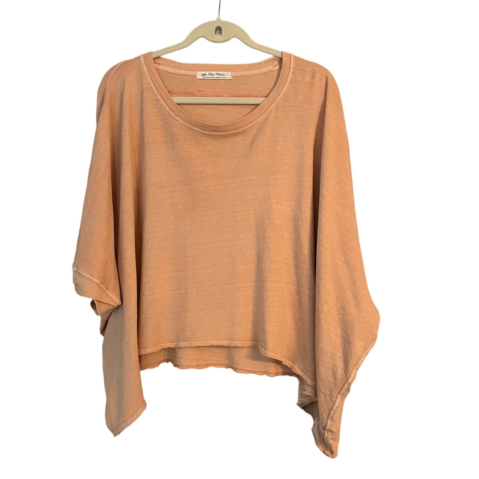 We The Free Oversized Shirt Top Large Boho Lagenlook Loungewear Contemporary
