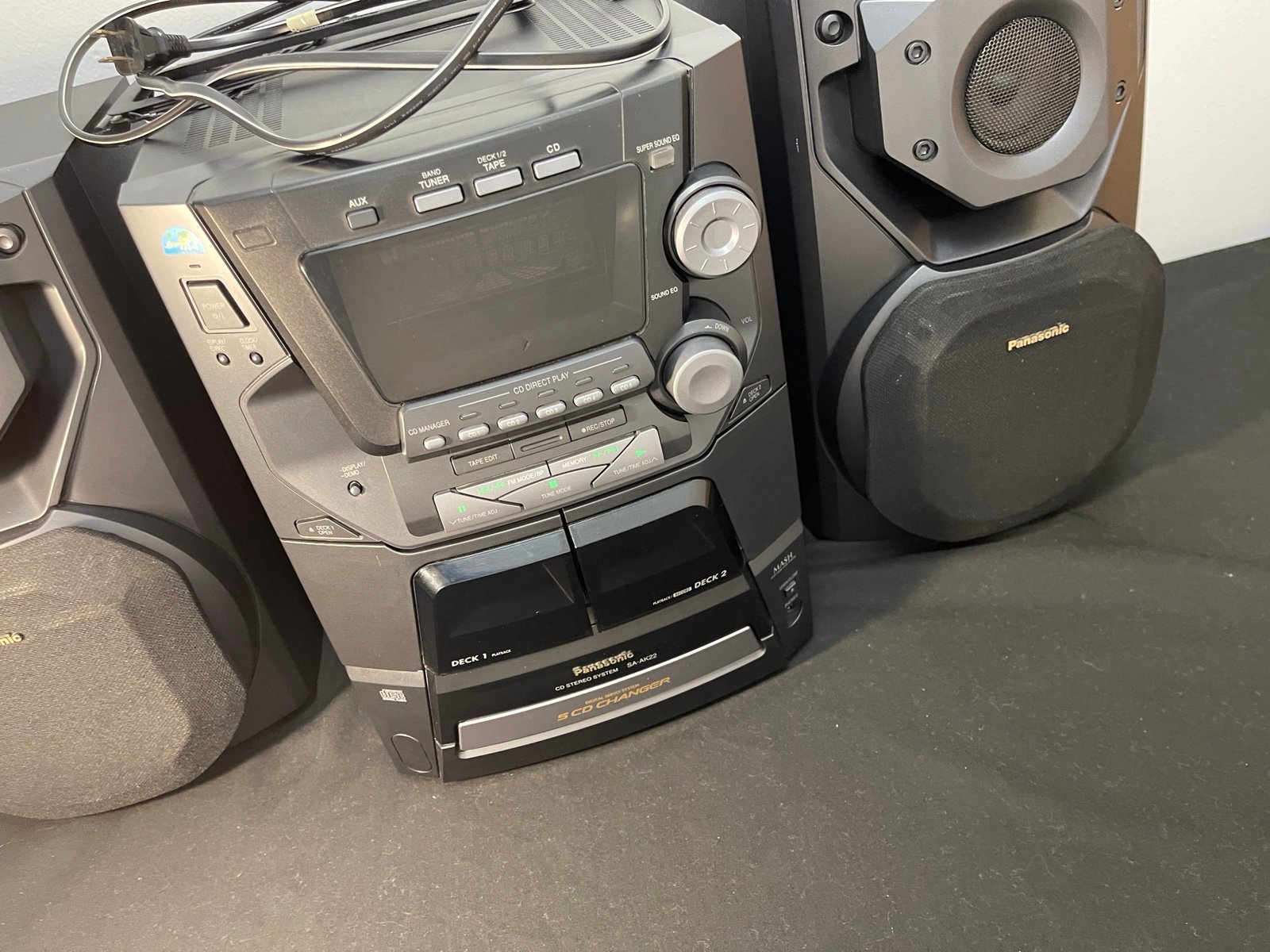 Panasonic SA – AK22 5 CD Changer Stereo System tape Deck not working