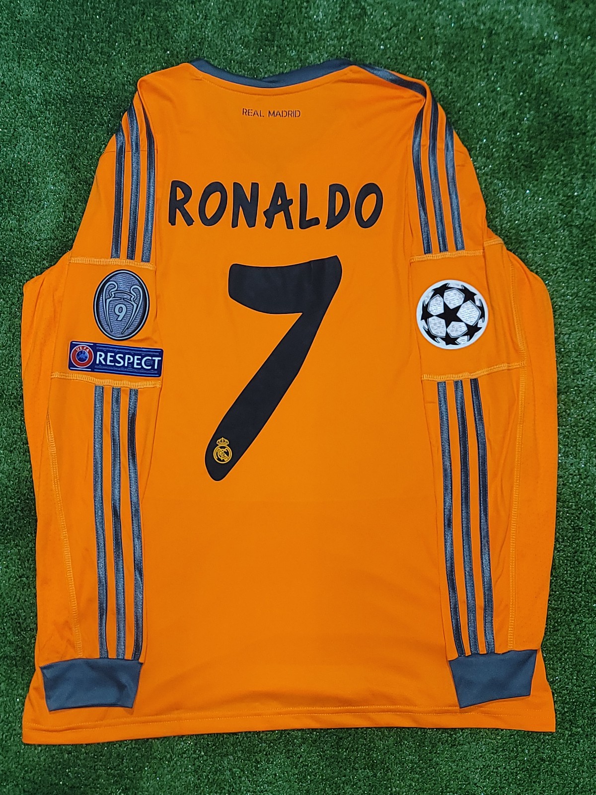 Adidas Real Madrid 13/14 Third Ronaldo Champions League Jersey Long sleeve