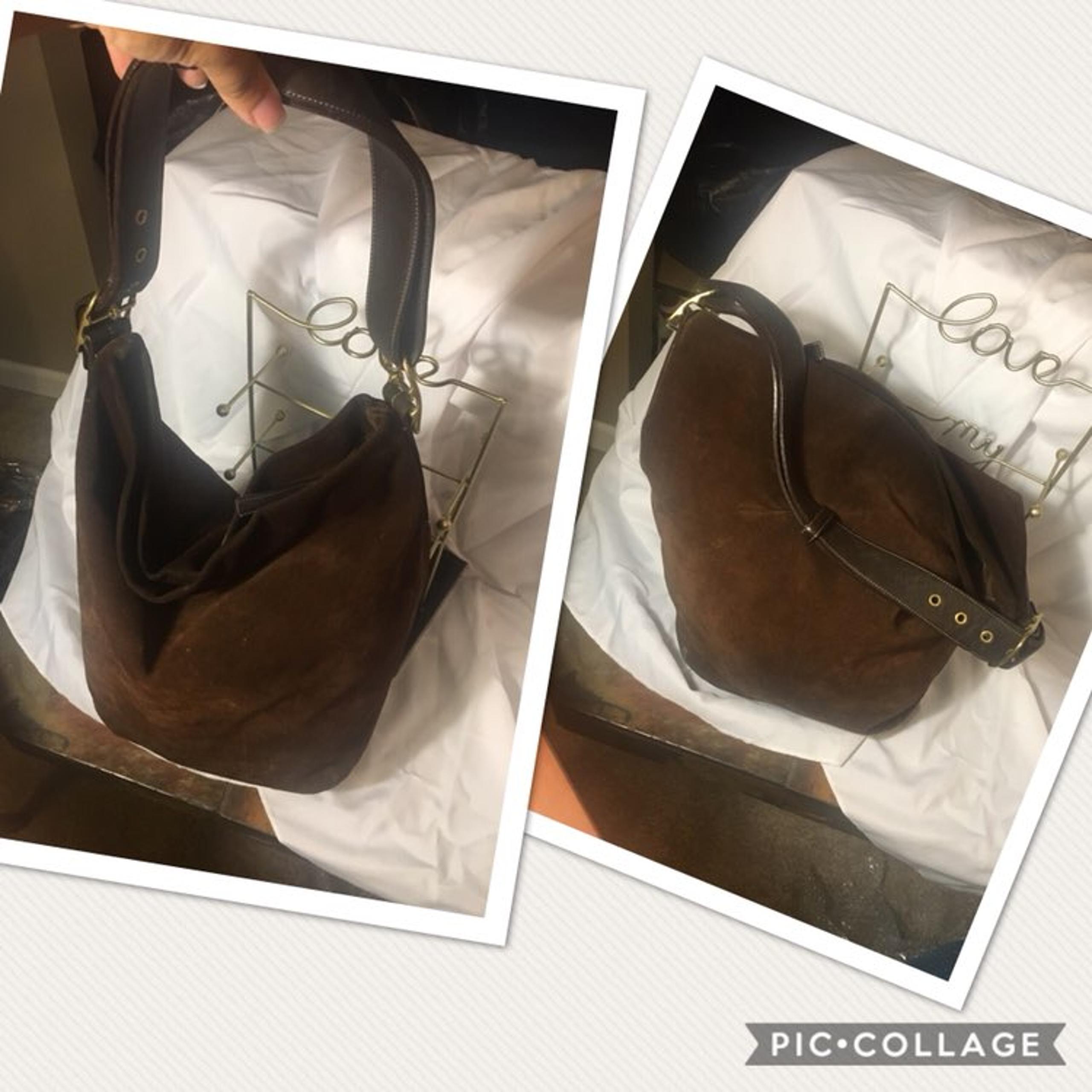 Vintage Coach Brown Suede Bucket