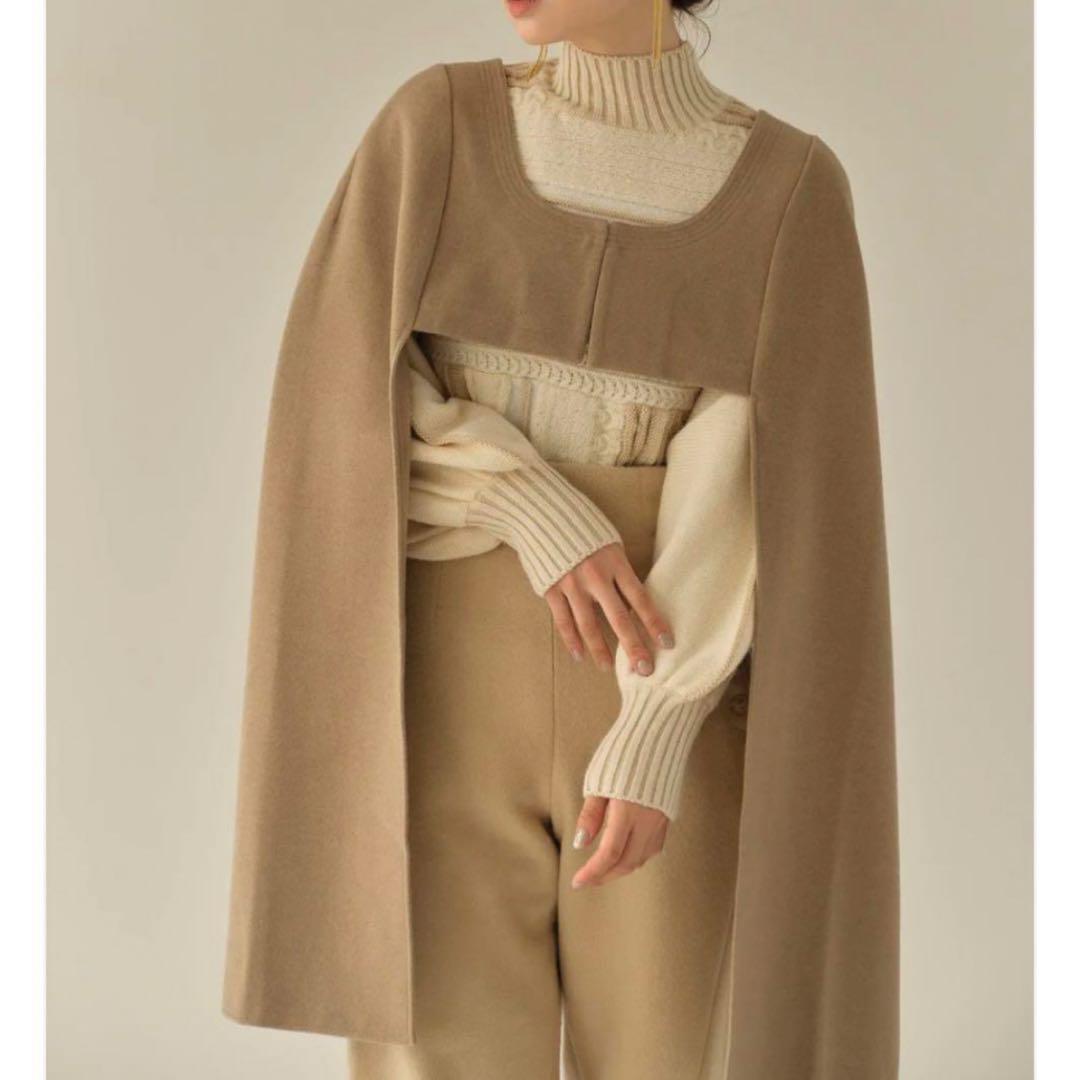 【クーポン対象外】 Eaphi Jacket Short Neck Square Beige ジャケット・アウター
